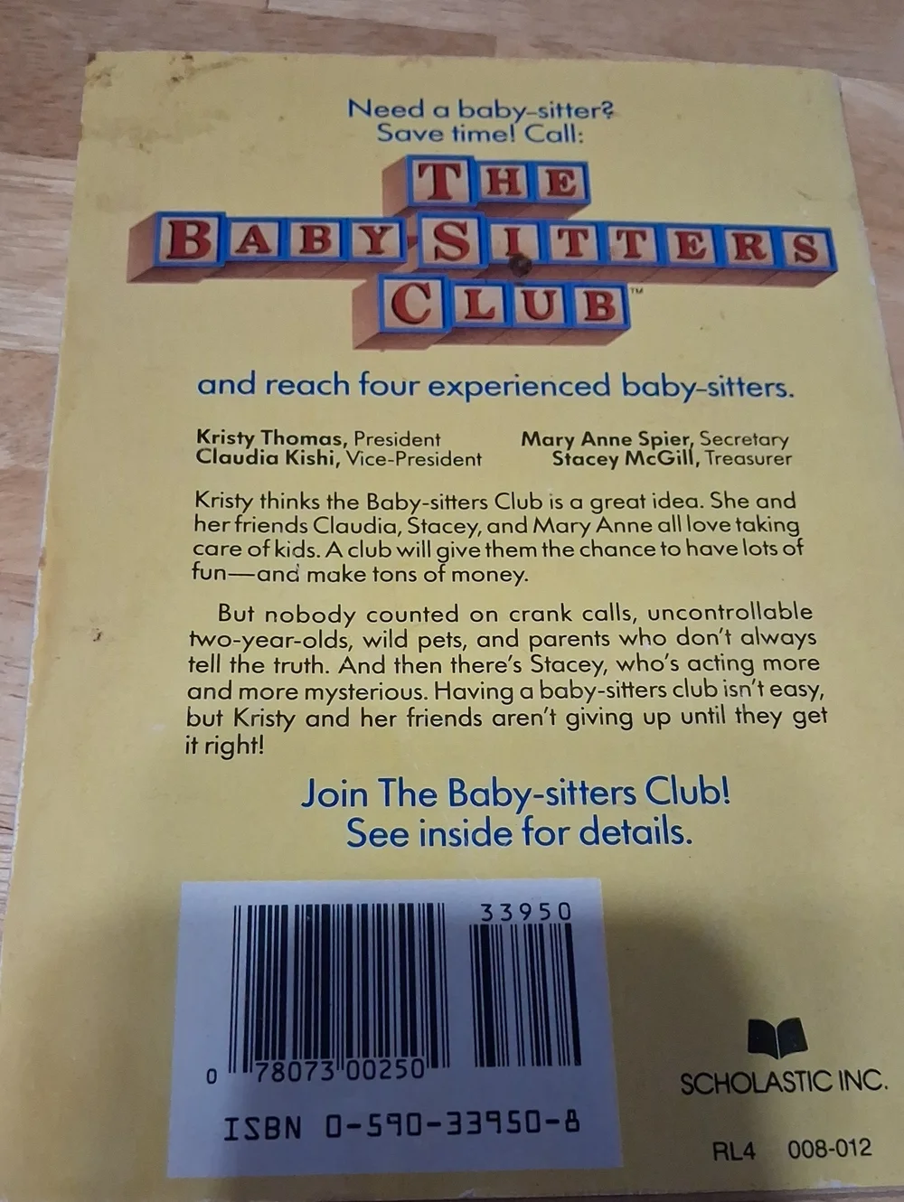 The Baby-Sitters Club Books #1 & #3 Original Print Date 1986